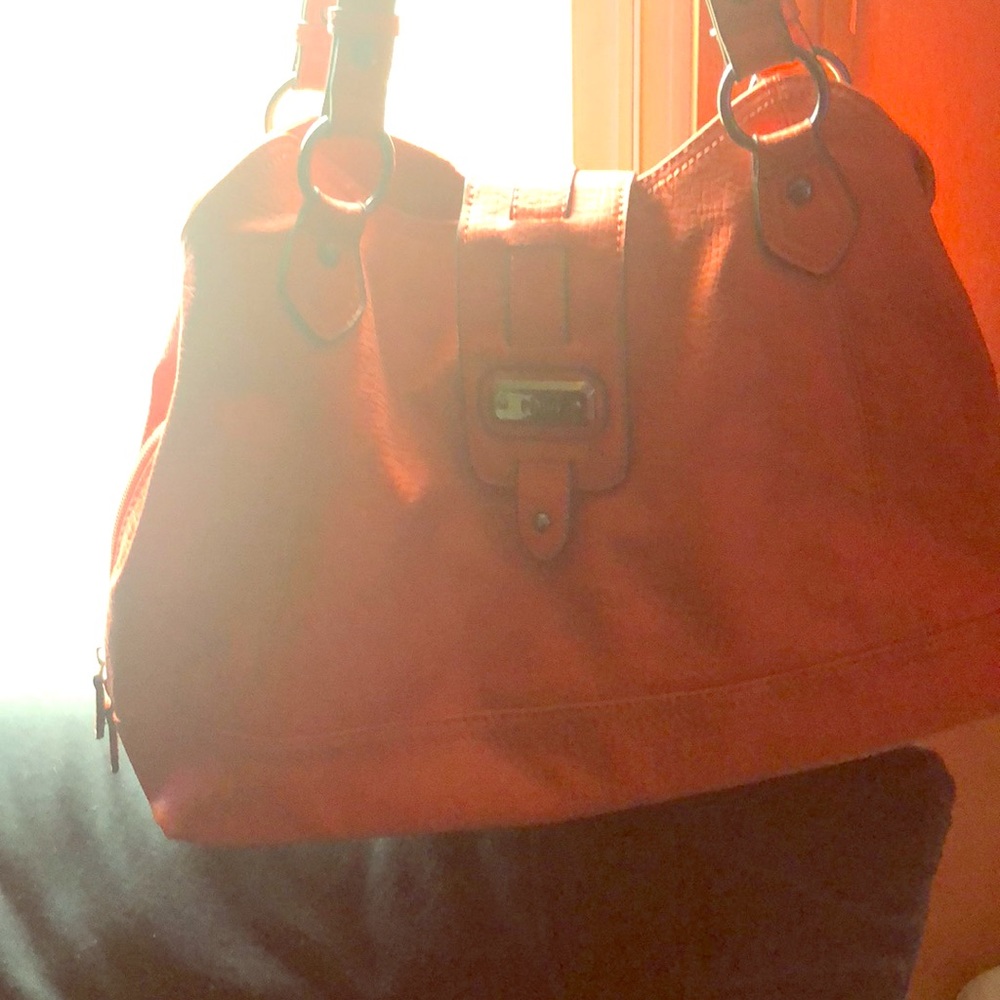Orange shoulder purse